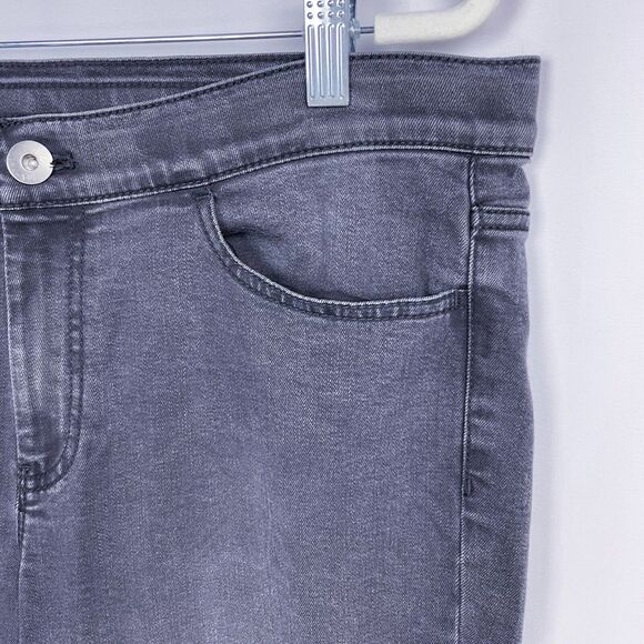 J. Jill 5 Pocket Leggings Jeans‎ Size 12 Gray Faded Black Stretch Denim Mid Rise - Picture 6 of 16